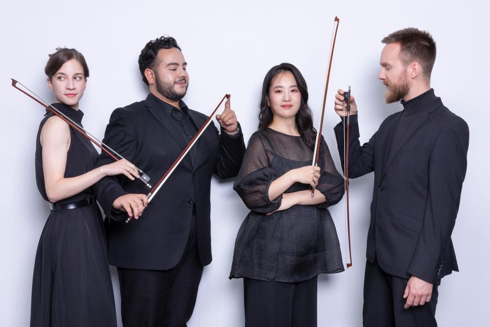Beija-Flor String Quartet in schwarzer Kleidung