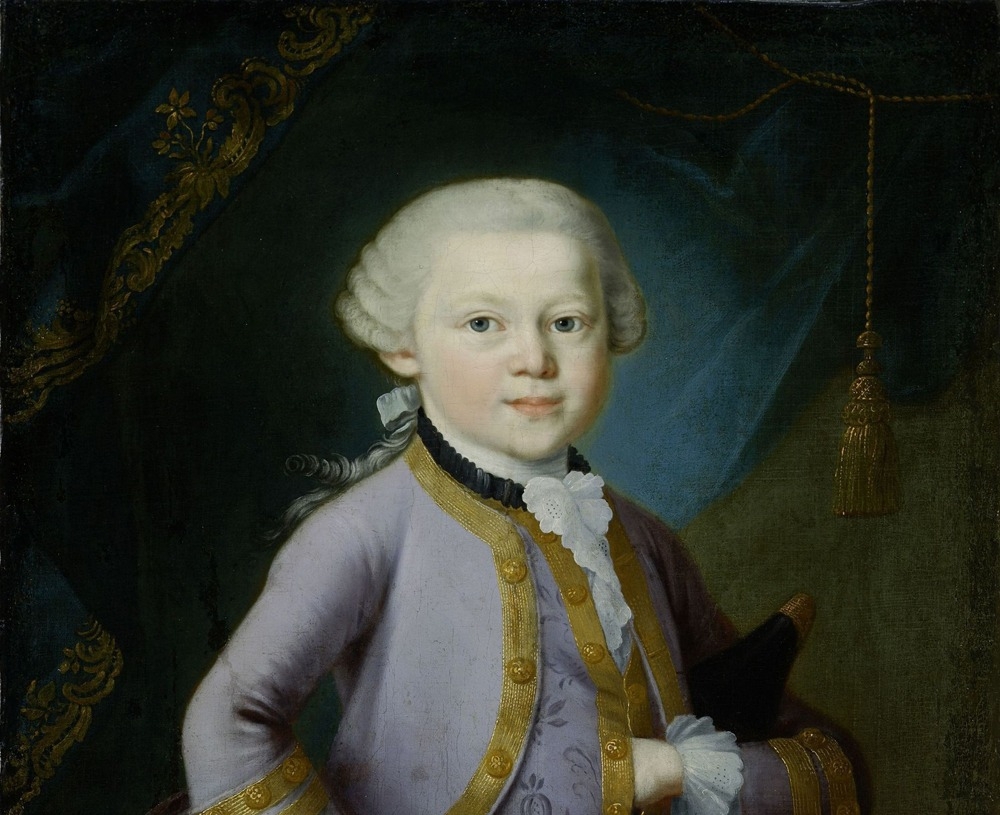 Portrait Mozart im Galakleid Portrait Mozart im Galakleid